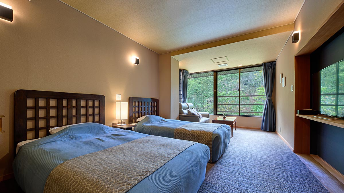 [ 千草 ] 2024年リニューアル 源泉かけ流し半露天風呂付・洋室